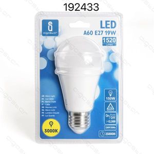 Lampadina LED A60 E27 19W 3000K Luce Calda 1520 Lumen Durata 25000H - Product Image 1