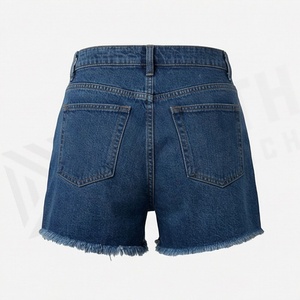 Shorts en jean pour femmes, taille mi-haute, coupe décontractée, coton respirant, qualité supérieure, vêtements de mode estivaux - Product Image 2