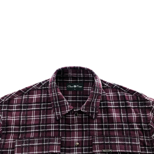 Chemise en flanelle à carreaux tendance, coupe américaine, manches longues, boutonnée, col rabattu, double poche, faible MOQ - Product Image 3