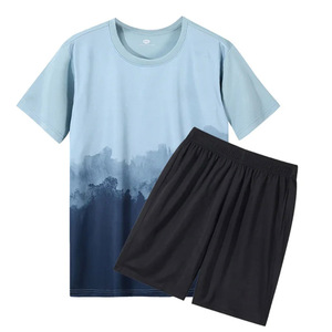 Ensemble de t-shirts et shorts unisexes de haute qualité, personnalisés, été, 300 g/m², deux pièces, streetwear, décontracté, vêtements pour hommes, shorts, t-shirts - Product Image 6
