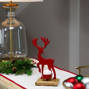 Adorno de mesa de lujo de metal y madera para decoración navideña, ideal para eventos de decoración del hogar por temporadas. - Product Image 1