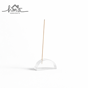 Porta Incienso Acrílico Transparente Minimalista, Diseño de Arco, Quemador de Varillas, Soporte Moderno para Incienso, Decoración para Meditación y Hogar - Product Image 1