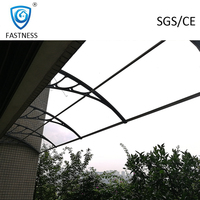Auvent de balcon extérieur en polycarbonate pour fenêtre et porte