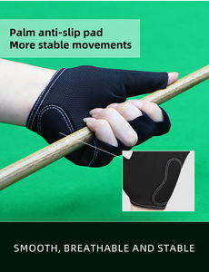 Guanti da biliardo guanti da mezze dita personalizzati guanti da biliardo antiscivolo traspiranti di alta qualità per sport all'aperto - Product Image 5