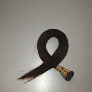 Colle à la kératine italienne de haute qualité Extensions de cheveux pré-collés Perruques de kératine longues et soyeuses Vierge à pointe plate Cheveux indiens crus naturels - Product Image 1