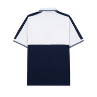 Polo bicolore mi-mollet haut de gamme pour hommes et femmes, mélange de coton 220 GSM, élégant et respirant, avec logo brodé personnalisé