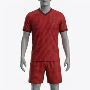 Conjunto de Uniforme de Fútbol Personalizado con Diseño Geométrico para Hombre, Impresión Sublimada, Transpirable, Manga Corta, para Todas las Temporadas, Corte Regular, Adulto - Product Image 1