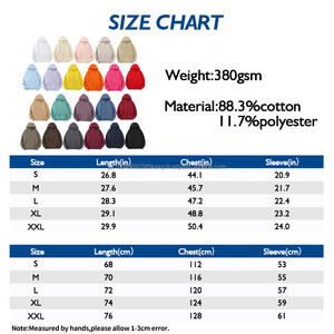 Custom Logo Print Cotton Polyester Blank Casual Luxury Hoodies Unisex <b>Terry</b> Embroidery <b>Bulk</b> Heavyweight Plain Men's Hoodies - Product Image 3