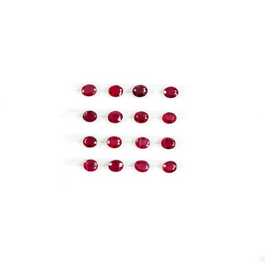 Rubis naturels de Bangkok, ovales calibrés 5x6mm, pierres précieuses naturelles en vrac pour la fabrication de bijoux, prêtes à l'emploi - Product Image 1