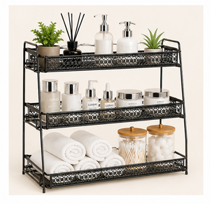 3-Tier Metal Spice <b>Rack</b> Organizer <b>Kitchen</b> Countertop <b>Storage</b> Shelf for Seasoning Jars Desktop Seasoning Bottle Holder - Product Image 4