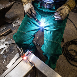 Pantalon de sécurité JNM SAFETY en cuir de vachette fendu, soudé, industriel, anti-coupure, anti-statique, résistant à la chaleur, protection 500C-1000C - Product Image 4