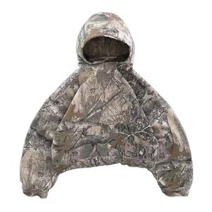 Venta al por mayor personalizado 100% algodón polar sudadera hombres gota hombro con capucha pulóver bordado Puff impresión sólido invierno Casual - Product Image 1