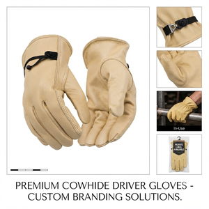 Premium Quality Cowhide Grain Leather Industrial Hand Safety Working Gauntlet Heavy Duty General Purpose Heat Anti-static - Product Image 3