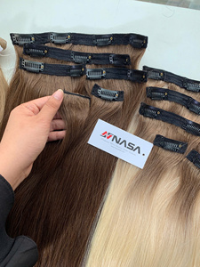Cabello Natural Virgen con Clip, Color Natural, Alta Calidad, 100% Humano Real, Super Double Drawn, de un Solo Donante, Vietnamita, Marca NASA, Precio de Fábrica - Product Image 4