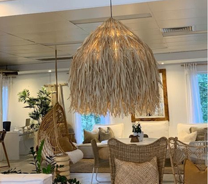 Pantalla de Lámpara de Ratán Tejido para Hogar, Hotel, Resort, Restaurante y Bar. Decoración del Hogar e Iluminación con Lámparas Colgantes - Product Image 4