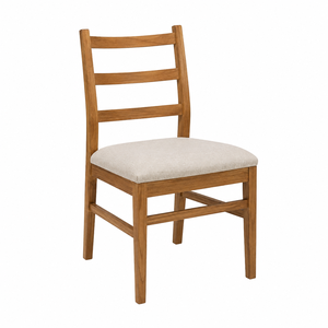 Chaise de salle à manger en teck moderne, durable, écologique, imperméable, avec siège rembourré, style scandinave, meubles de salle à manger - Product Image 1