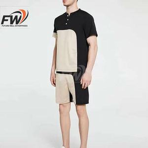 Conjunto de camiseta y pantalones cortos para hombre, conjunto de dos piezas de verano, pantalones cortos deportivos, camiseta gruesa de manga corta con camisetas personalizadas para hombre - Product Image 3