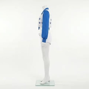 Ensemble uniforme de pom-pom girl de haute qualité, 3 pièces, sexy, avec boléro, short et chaussettes, prix de gros OEM - Product Image 2