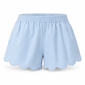 Shorts taille haute pour femmes 100% coton de haute qualité, logo brodé personnalisé OEM, respirant, séchage rapide, anti-plis, style vintage - Product Image 2