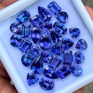 แทนซาไนต์สีน้ำเงินธรรมชาติทรงเหลี่ยมหลากหลายขนาด คละไซส์ หินหลวมสำหรับขายส่ง หินประจำเดือนธันวาคม รูปทรงคุชชั่นคัทและเรเดียนท์คัท - Product Image 3