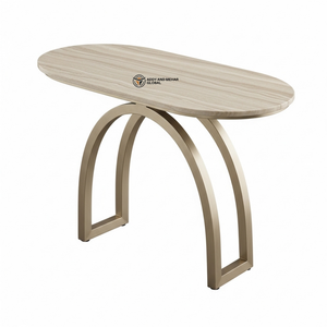 Taburete Redondo de Lujo, Estilo Industrial, Ecológico y Duradero, Base de Metal, Mesa Auxiliar Decorativa Moderna para Sala de Estar o Dormitorio - Product Image 1