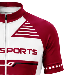 Manufacturer Custom Wine Red <b>White</b> <b>Cycling</b> <b>Jersey</b> Short Sleeve Racing Bike Top Breathable Performance <b>Cycling</b> Wear Custom Design - Product Image 5