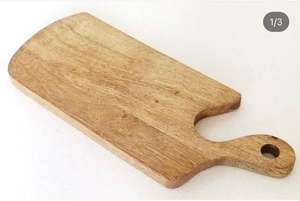 Planche à découper en bois d'acacia, plateau occidental, planche à pizza, planche à pain, planche à découper avec poignée creuse, planche à fromage en bois - Product Image 3