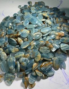 Lote al por mayor de gemas de calcita azul natural de calidad, cabujones sueltos de tamaño libre para la fabricación de joyería fina - Product Image 4