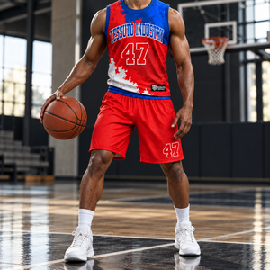 TESSUTO Black Grey <b>Camo</b> Basketball Uniform Set Custom Sublimated <b>Men</b> Polyester Sleeveless Jersey <b>Shorts</b> Team Wear - Product Image 4