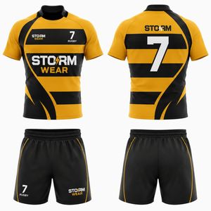 Maillots de rugby imprimés numériquement en gros – Conception personnalisée gratuite – Tenues de rugby sur mesure pour hommes – Ensemble de football haute qualité à séchage rapide - Product Image 6