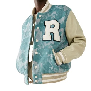 High Quality <b>Men's</b> Letterman Varsity <b>Jacket</b> Wool Body Stand Collar Waterproof Embroidery Winter Wear Smart Style Reversible - Product Image 1