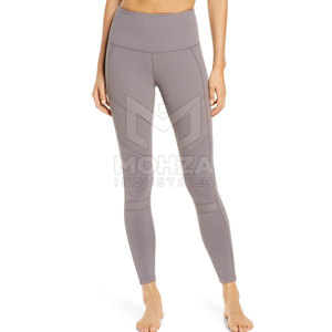 Leggings de yoga de bonne qualité, taille élastique, logo personnalisé, prix bas, vente en ligne. - Product Image 2