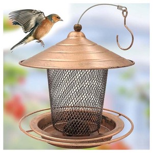 Vintage Lantern Style <b>Bird</b> <b>Feeder</b> with Mesh Body and Hanging Hook for Garden Decoration and <b>Bird</b> Feeding - Product Image 4
