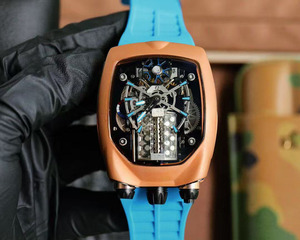 Reloj de pulsera para hombre, edición limitada, de lujo, con bisel mate en oro rosa, correa de caucho, deportivo, informal, de negocios, tourbillon, automático, mecánico - Product Image 4