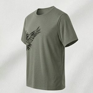 Nueva Camiseta Casual de Manga Corta para Hombre, con Logotipo Personalizado RTS, Gris, de Alta Calidad, 100% Algodón Poliéster, Lisa, para Uso Diario, Cuello Redondo, Estilo Urbano - Product Image 3