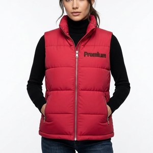 Chaleco Acolchado Personalizado con Logotipo para Mujer, Chaqueta sin Mangas de Invierno, Chaleco Térmico Acolchado, Fabricante OEM - Product Image 2