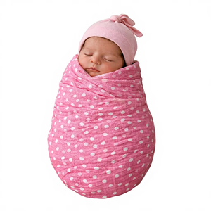 100% Cotton Organic Eco-Friendly Baby Swaddle <b>Blanket</b> Customizable Unisex Newborn <b>Wrap</b> Soft Breathable Lightweight Infant - Product Image 1