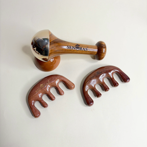 Masajeador Facial y Corporal Senoras con una Sola Mango de Madera, Modelo KANSA 003, Herramienta de Masaje Manual Más Vendida para Reafirmar la Piel - Product Image 2