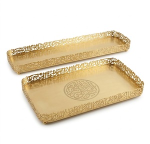 Bandeja de Servicio Redonda de Metal de Alta Calidad, Accesorios de Decoración para el Hogar y Hoteles - Product Image 3