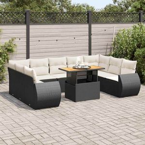 Black Rattan <b>Garden</b> <b>Sofa</b> Set 6 Seater Outdoor Furniture Weather Resistant Contemporary Design - Product Image 1