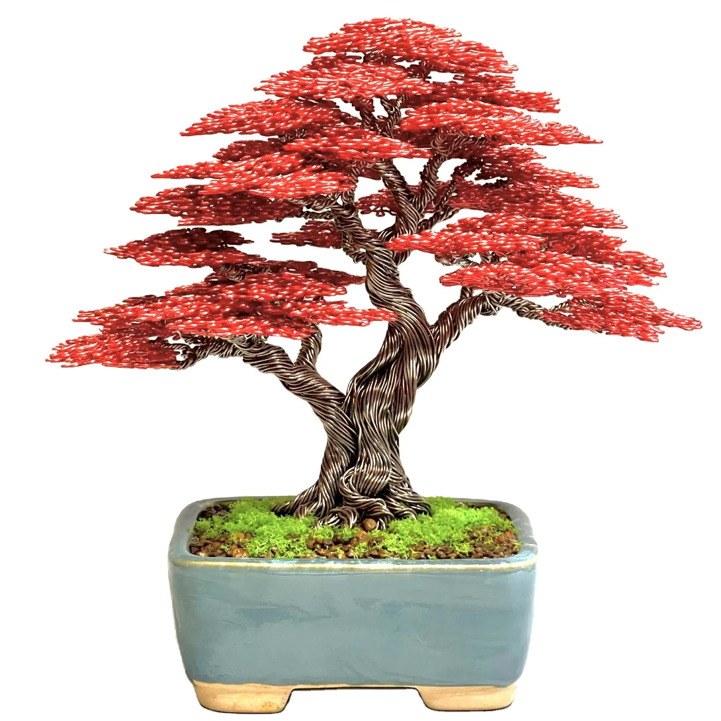 Plante artificielle arbre porte-bonheur ROUGE Bonsaï spécial Bonsaï 4 couleurs fait main pour la décoration made in Vietnam