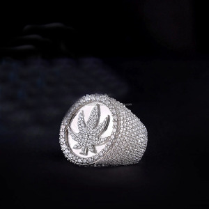 Bague de fiançailles pour homme en argent sterling 925 avec moissanite, design floral en grappe, style hip-hop, plaqué rhodium, cadeau d'anniversaire pour lui - Product Image 5