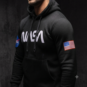 Sweat à capuche homme en molleton biologique français à manches régulières avec poche kangourou - Noir, imprimé sérigraphié, broderie 3D, design doublé, tailles personnalisées - Product Image 3