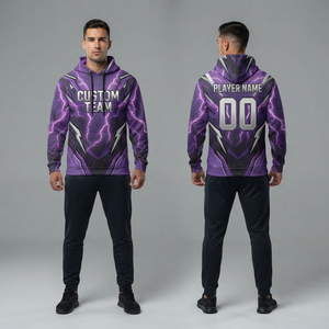 Personalized Full Print Sports Hoodie Premium Polyester Sublimation 6XL Unisex Winter Regular <b>Fit</b> for Teams - Product Image 4
