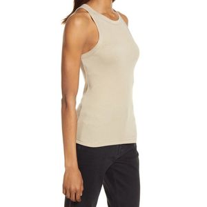 Top Corto de Cuello Alto sin Mangas, Tejido Acanalado, para Mujer, Moda de Verano, Fabricante Personalizado - Product Image 3