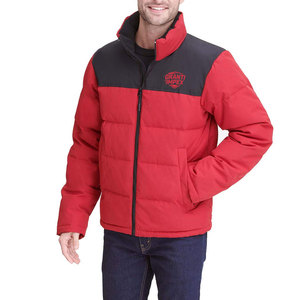 Veste matelassée d'hiver pour homme, col montant et logo frontal, tissu respirant et écologique, personnalisable, fabriquée au Pakistan – Offre Spéciale - Product Image 1