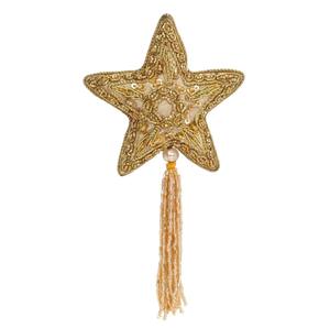 Adorable Adorno Colgante de Estrella Bordada a Mano con Borla de Cuentas |   Trabajo de Zari en Navidad y Ramadán |   Adorno de Regalo al por Mayor - Product Image 3