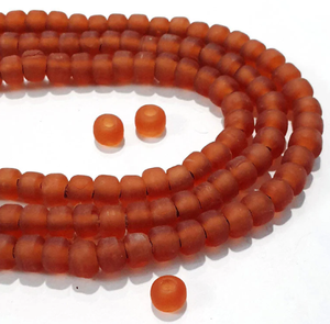 Perles en verre africaines recyclées en poudre de cristal, rondes 8mm 10mm, couleur personnalisée, emballage en vrac, bijoux ethniques, commerce Inde - Product Image 4