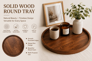 Portavelas de Madera Rústico Moderno para Decoración de Casa de Campo y Centros de Mesa para Bodas, Decoración de Baños al Aire Libre - Product Image 5