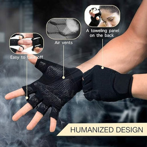 High Performance <b>Half</b> Finger Neoprene Gym Gloves for Fitness Training-Non-<b>Slip</b> Breathable Durable Unisex - Product Image 2